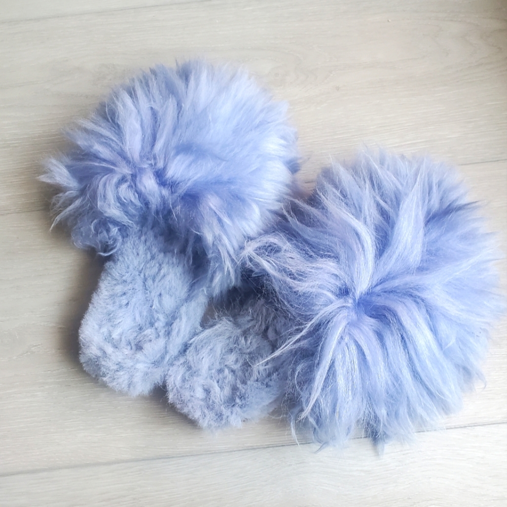 Ariana Bohling Suri Alpaca Slippers - Sz M in Dusty Lilac